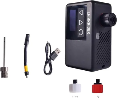 Obrázok produktu pre Elektrická pumpa na bicykle - Mini pumpa na pneumatiky - Nafukovanie bicyklových pneumatík - Automatické vypnutie - 120 PSI - Čierna