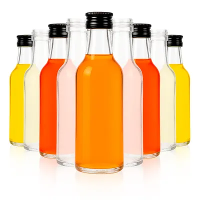 Zdjęcie produktu dla SuperButelki - 50x Butelka szklana monopolowa 200 ml z zakrętką – mini butelka na nalewki, soki, likiery, alkohol domowy, butelki MONOPOL, szkło