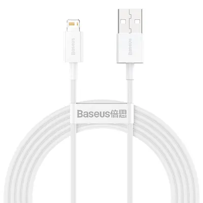 Image de Baseus Superior Usb - Lightning cable 2.4A 2 M Blanc (Calys-C02)