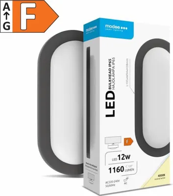 Obrázok produktu pre Modee LED svietidlo na stenu 12W 1160lm 4000K IP65 čierne