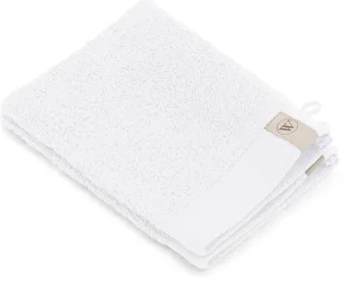 Produktbild von Soft Baumwolle waschlappen/waschhandschuh 16x21cm weiß (2 stück)
