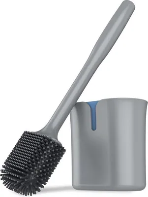 Obrázek produktu pro Toaletní kartáč na zeď, šedý, bez vrtání