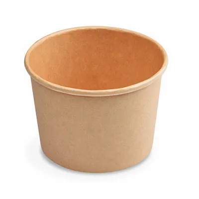 Produktbild von 50x Papierbecher Feinkostbecher Eisbecher rund braun 500 ml Ø 11,5 cm
