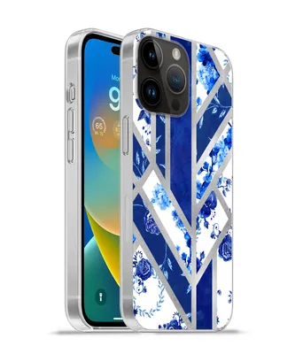 Produktbild von MuchoWow® Handyhülle Schutzhülle Hülle für Apple iPhone 14 Pro Max Delfter Blau - Design - Luxus Silikon Softcase Handy Hülle - Hardcover