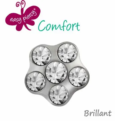 Produktbild von Medizinische Ohrstecker Erstohrstecker Ohrringe Blume Brillant