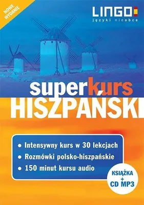 Zdjęcie produktu dla Hiszpański Superkurs Nowy kurs z rozmówkami +CD - (Fremdsprachen: Spanisch auf Polnisch)