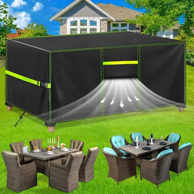 Productafbeelding van Omgoods - Tuinmeubelhoes 180x120x74cm Waterdicht en Winterbestendig