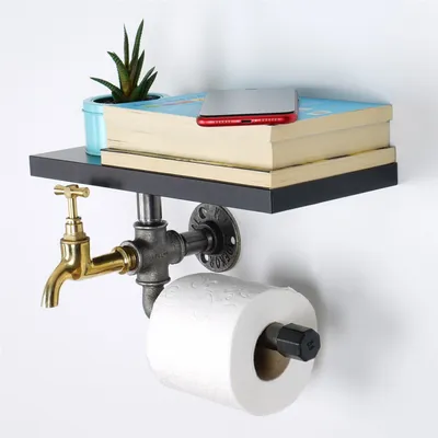 Immagine prodotto di Skye Decor, Boruraf240, portarotolo, nero, 100% MDF, 30 x 23 x 17 cm