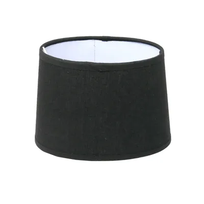 Produktbild von Lampenschirm für E14|E27 Fassungen Schwarz Leinenoptik 15 cm Polyester/Baumwolle