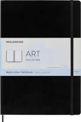 Produktbild von MOLESKINE Aquarellnotizbuch XL/A4 200g/qm Hardcover schwarz