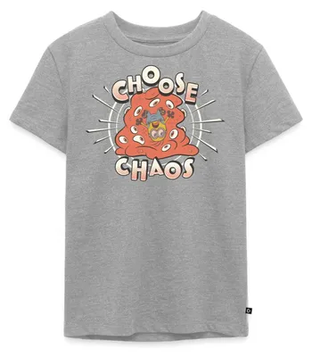 Produktbild von Spreadshirt Minions Motto Choose Chaos Kinder Premium T-Shirt, 98/104 (2 Jahre), Grau meliert