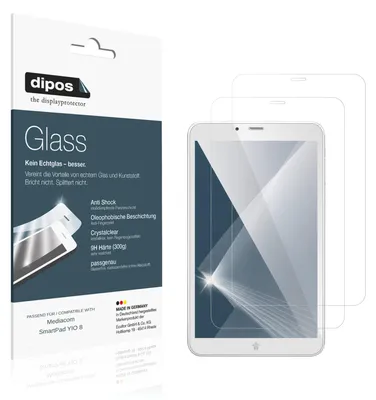 Image de 2x Protection ecrán pour Mediacom SmartPad YIO 8 Verre souple Film Protecteur 9H dipos