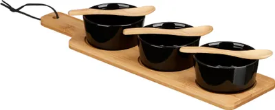 Produktbild von KINVARA | Snackschale - Saucenschale - 3er Set - mit Servierplatte - Schüsselchen - mit Löffel