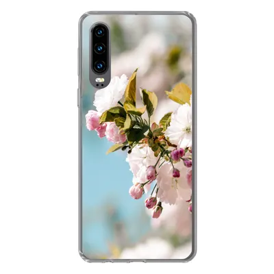 Produktbild von MuchoWow® Handyhülle Schutzhülle Hülle für Huawei P30 Blumen - Blüte - Frühling Silikon Softcase Handy Hülle - Kartenbesitzer