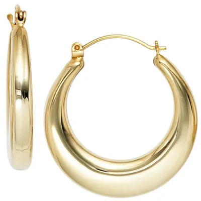 Produktbild von Paar Creolen Creole aus 585 Gold Gelbgold Ohrschmuck Damen Goldohrringe