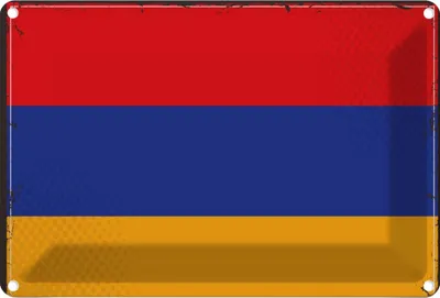 Image de vianmo Plaque en tôle 12x18 cm Drapeau Armenien Flag of Armenia