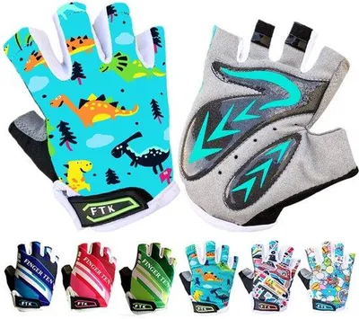 Productafbeelding van Halfvinger Fietshandschoenen voor Kinderen met Gel Padding