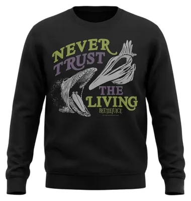 Productafbeelding van Beetlejuice - "Vertrouw nooit de levenden" - Zweetshirt voor heren/dames, uni model, TV35766 (maat S) (zwart)