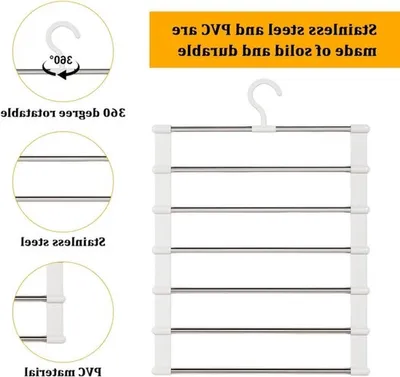 Platzsparender 2-in-1 Hosenbügel aus Edelstahl für Kleidung, Schals und Handtücher, Ideal für die Schrankorganisation