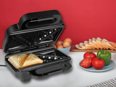 Produktbild von Princess 01.127007.01.001 Sandwich Maker, Schwarz, Kunststoff, 1 m, 220 x 110 mm, 800 W, 220 - 240 V