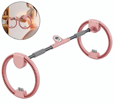 Produktbild von Hula Hoop Fitnessgerät mit Gewicht, Bauchtrainer für Zuhause, Fatburner mit Timer, leise, verstellbar, Ganzkörper Training