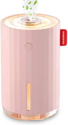 Obrázok produktu pre USB zvlhčovač vzduchu, 280 ml, mini zvlhčovač vzduchu, ultra tichý, s automatickým vypnutím, prenosný, nepoužívať s esenciálnymi olejmi, ružová farba