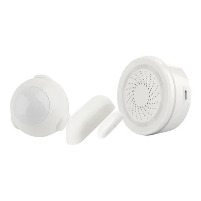 Image de Pack sécurité Fontastic WLAN Smart Home - Basic 4 pièces Détecteur de mouvement + sirène + 2x contact de porte/fenêtre