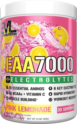 Produktbild von EVL Nutrition EAA 7000 + Electrolytes (30 serv) Pink Lemonade - Aminosäuren - EAA