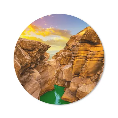 Produktbild von MuchoWow® Mauspad Mousepad Felsen - Meer - Sonnenuntergang - Natur - Wasser 40x40 cm - Mousepads - Maus Mat - Pad - Mausunterlage - Schreibtisch Accessoires