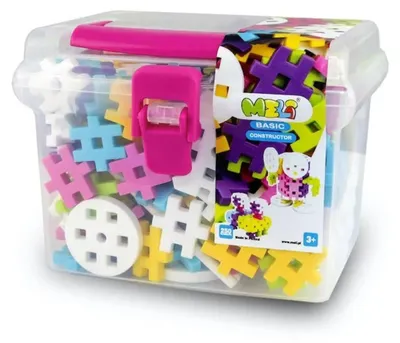 Image de Klocki Meli Basic Constructor Boîte de voyage rose 250
