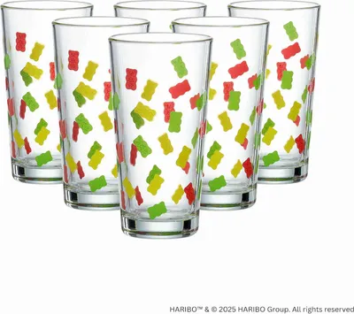 Produktbild von Ritzenhoff & Breker Haribo Allover Trinkglas 380 ml 6er Set