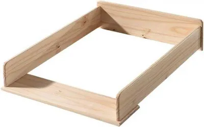 Productafbeelding van Houten Luiertafel Wit - Commode voor Babykamer met Opbergruimte