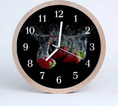 Produktbild von Holzuhr 30fi cm wanduhr - Erdbeer-Küche