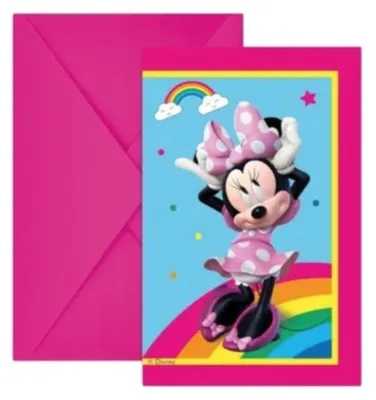 Produktbild von 6 Einladungen mit Umschlägen - Minnie Maus