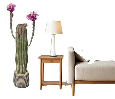 Immagine prodotto di Cactus artificiale, design realistico, decorazione per interni, verde chiaro
