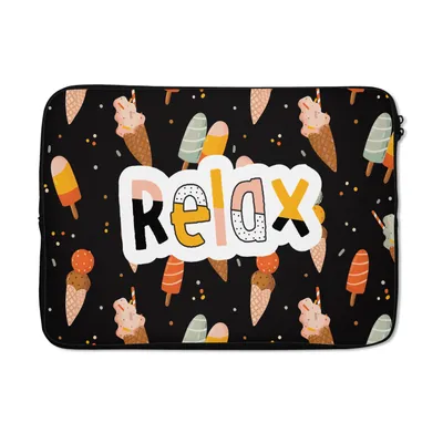 Produktbild von MuchoWow® Laptop Hülle 14 ZollSommer - Eiscreme - Schwarz Laptoptasche - Laptoptasche - Stoßsicher - Schutzhaube