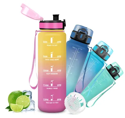 Produktbild von Mujigaga Trinkflasche 500ml Auslaufsicher Wasserflasche für Kinder Schule
