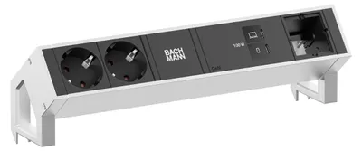 Produktbild von Bachmann Desk2 2Xcee7/3 1Xusb C/C 100W, 1Xcm 1,0M Inox