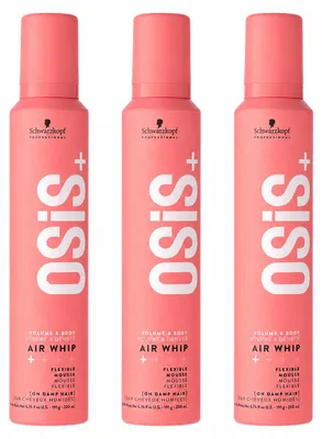 Produktbild von 3x Schwarzkopf Professional OSiS Air Whip 200 ml, KI-generiertes Bild