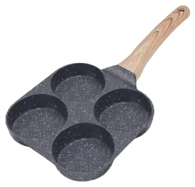 4-Fach-Pfanne für Eier, Pfannkuchen & Burger, Alu, Induktion