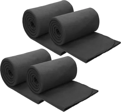 Produktbild von 4 Stück Fleecedecken Kuscheldecken Größe 130x170 cm Farbe Anthrazit