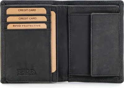 Produktbild von Benthill Geldbörse Herren Leder mit RFID | Portemonnaie aus hochwertigem Rindsleder | Ledergeldbörse Männer inkl. Geschenkbox