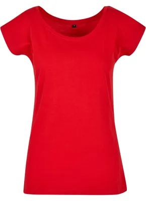 Imagen del producto de Camiseta básica de cuello ancho para mujer, ideal para construir tu marca