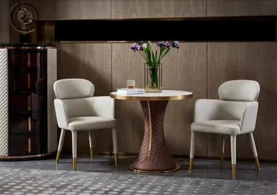 Produktbild von Kaffee Tisch Weiß Marmor Neu Beistelltisch Modern Design Möbel Luxus Edelstahl