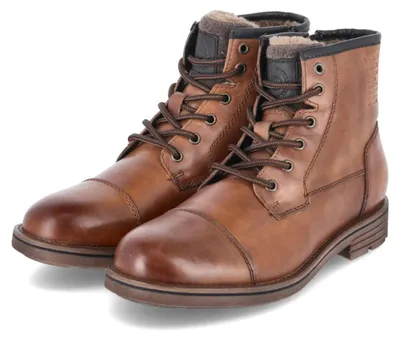 Zdjęcie produktu dla Męskie zimowe buty Bugatti, brązowe, wykonane ze skóry i materiału tekstylnego, rozmiar: 44