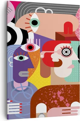 Produktbild von Bild auf Leinwand - Leinwandbild - Einteilig - Abstraktion modern - 70x100cm - Wand Bild - Wanddeko - Wandbilder - Leinwanddruck - Wanddekoration - Leinwand bilder - Wandbild - PA70x100-3624