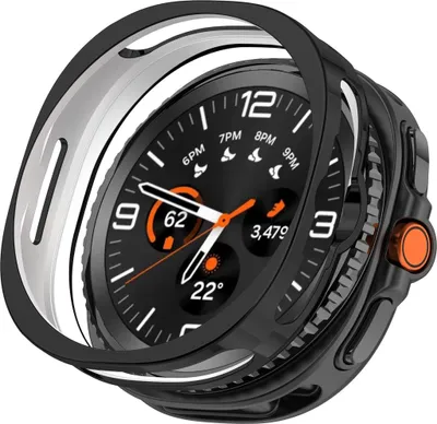 Image de TPU Protection boîtier pour Samsung Galaxy Watch8 Classic 46mm Half Hollow Noir