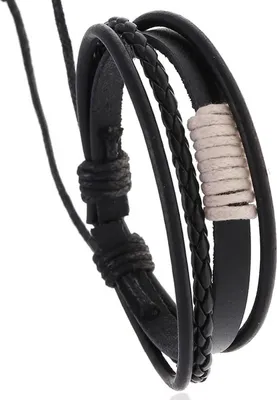 Produktbild von Stylvolles Herrenarmband SE-33132 in Schwarz KP33132