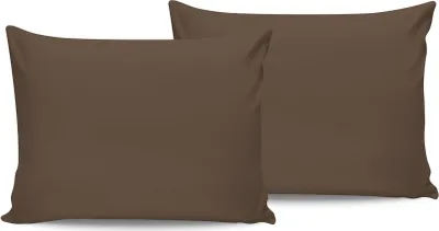 Immagine prodotto di L'Essentiel Linge de Maison, Marrone, set di federe (2 pezzi) (EU) (IT), Marrone, 100 % COTONE RANFORCE, 50 x 80 cm