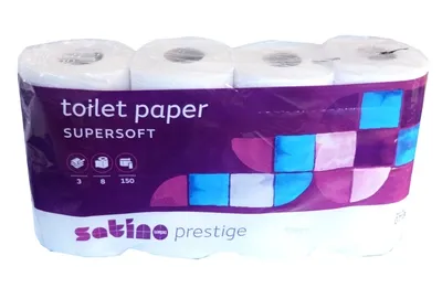 Obrázek produktu pro Papír toaletní SATINO 3-vrstvý, celulóza/ 8 ks